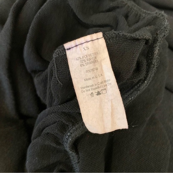 Black Mock Neck Cold-Shoulder Sweater with Attached Gold Chain Necklace - Picture 4 of 4